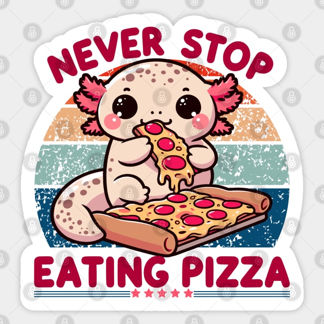 axolotl pizza Sticker by JessArty